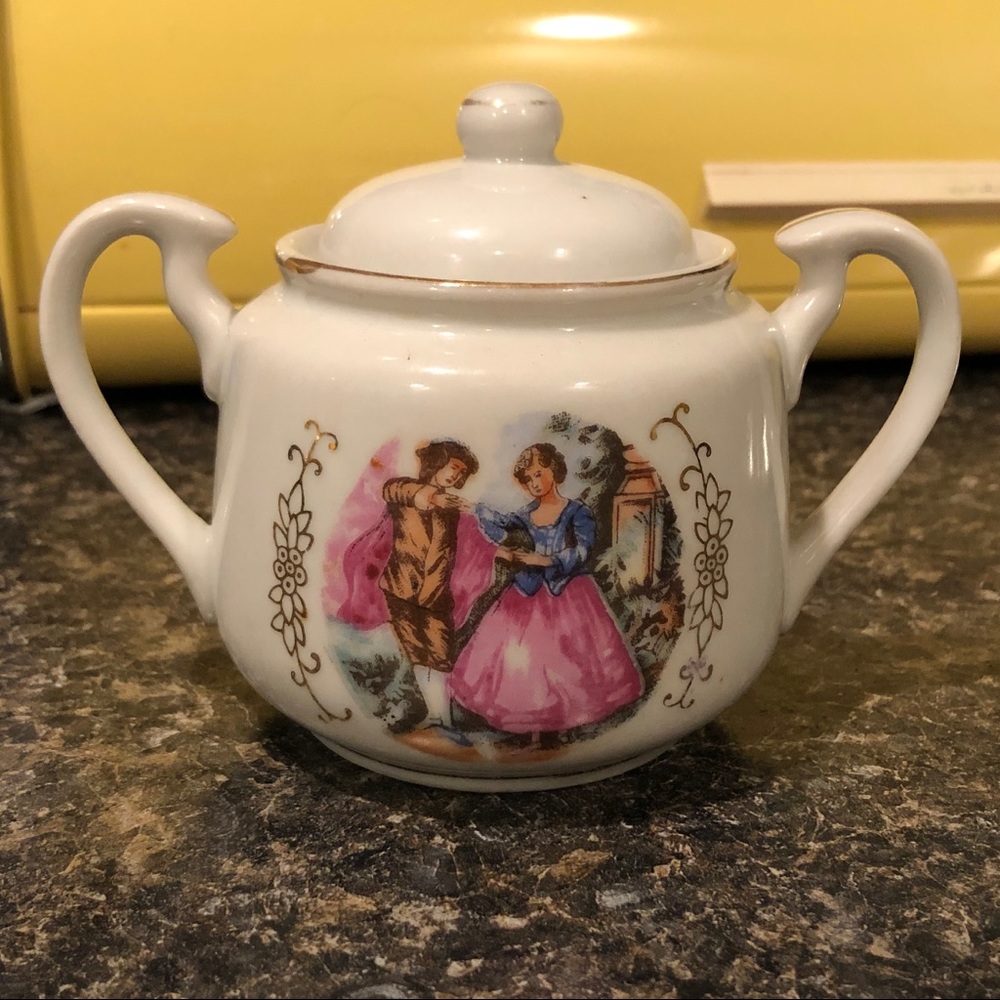 Vintage Hand Painted Betson Sugar Dish
